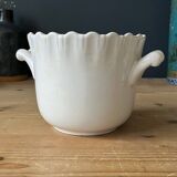 White Moustiers flowerpot