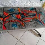 1950s ceramic coffee table by Vallauris "La Grange"