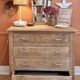 commode in sandblasted oak raw wood