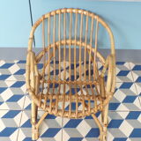 Rattan children's basket chair