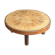 rare table basse ''ronde'' Vallauris par Raymonde Leduc.