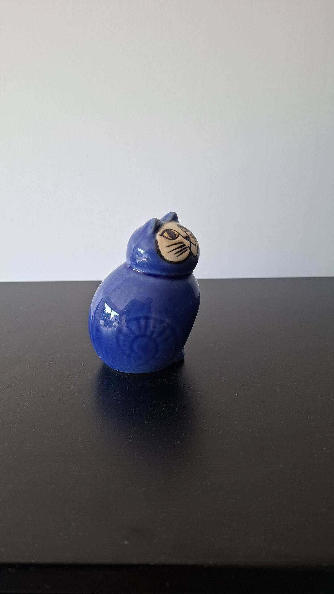 Ceramic cat mia cobalt blue lisa larson atelier gustavsberg