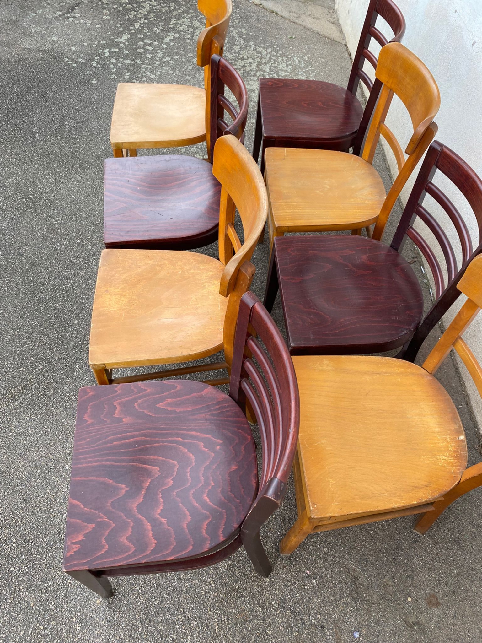 Set of 8 bistro chairs