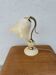 Vintage table lamp in alabaster and gilded brass, Spain.