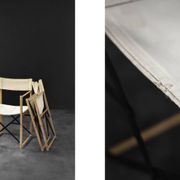 Vintage Mid-Century Scandinavian Modern Beech Safari Director's Chairs