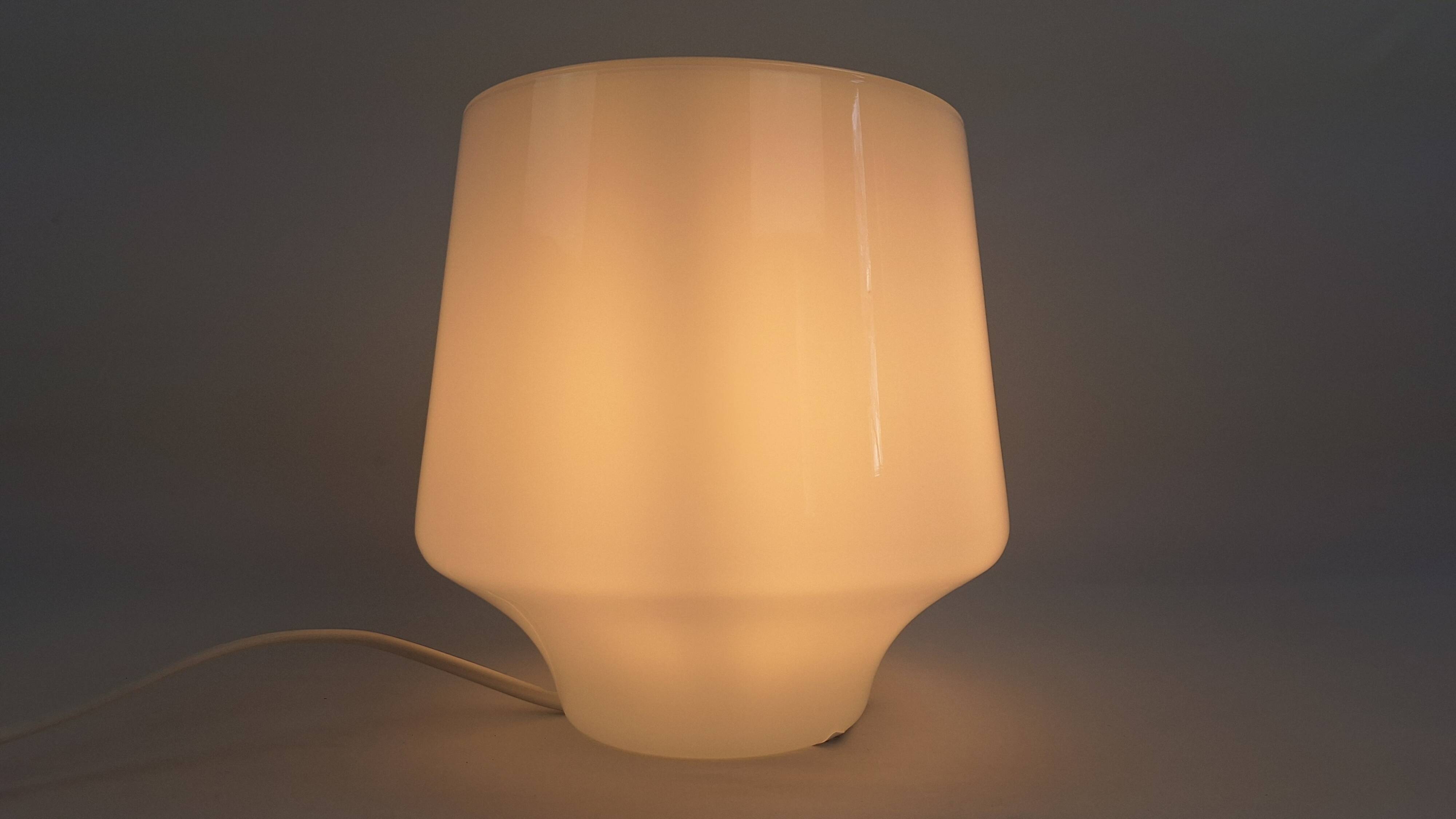 Vintage mid-century tapered glass bedside lamp or night light.
