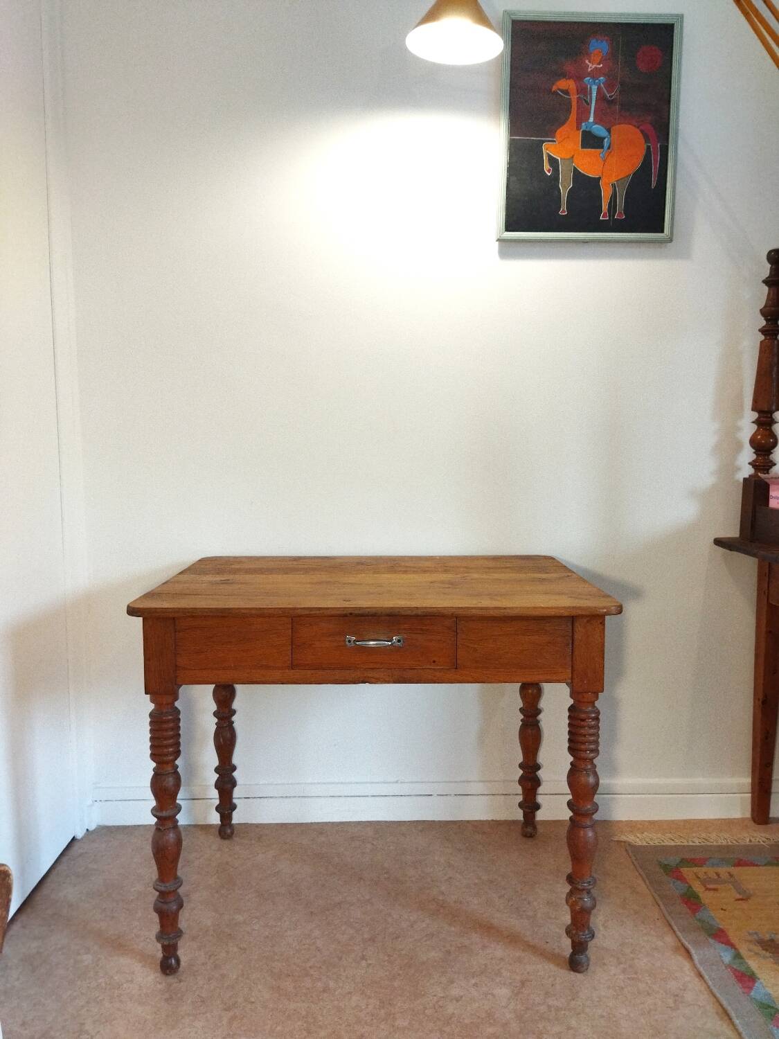 Desk with turned legs