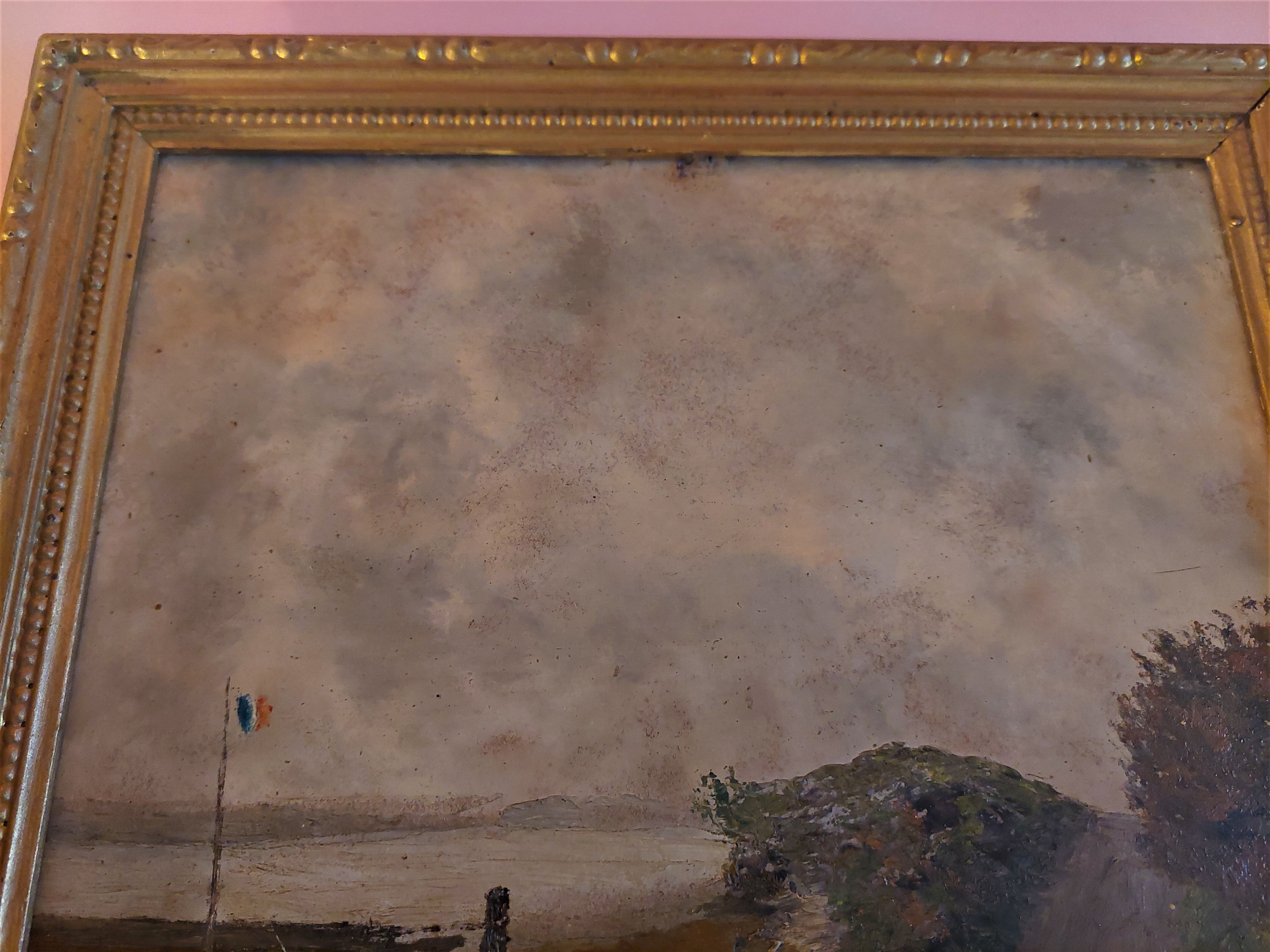 Oil painting on marine panel