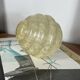 Pale yellow Art Deco speckled glass globe Clichy