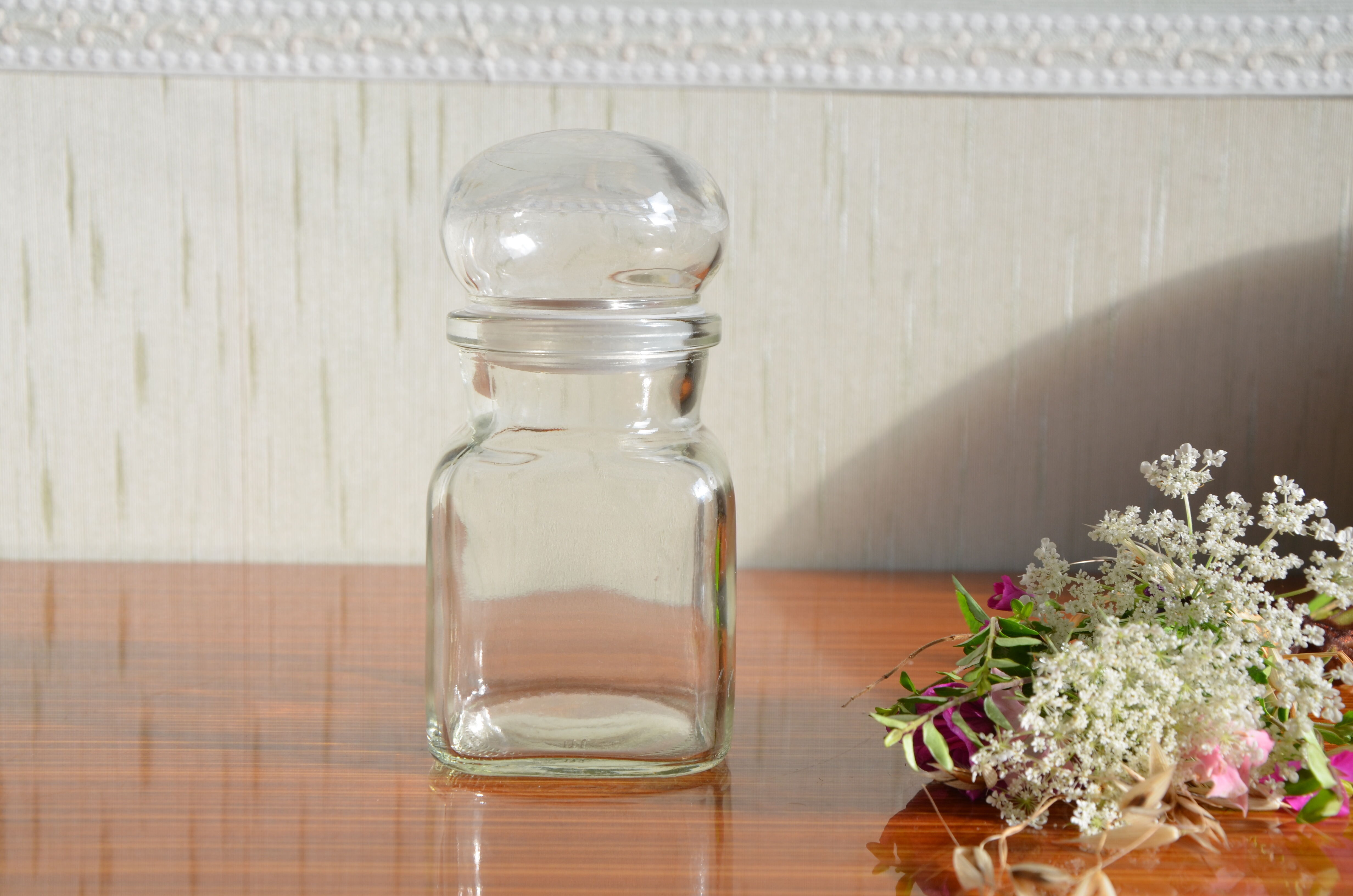 Apothecary transparent jar
