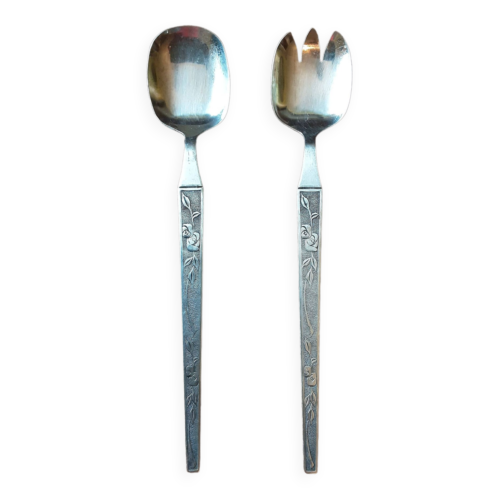 Ensemble  couvert à salade  Stainless Steel.acier