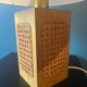 Wooden and cane foot lamp from the 60s