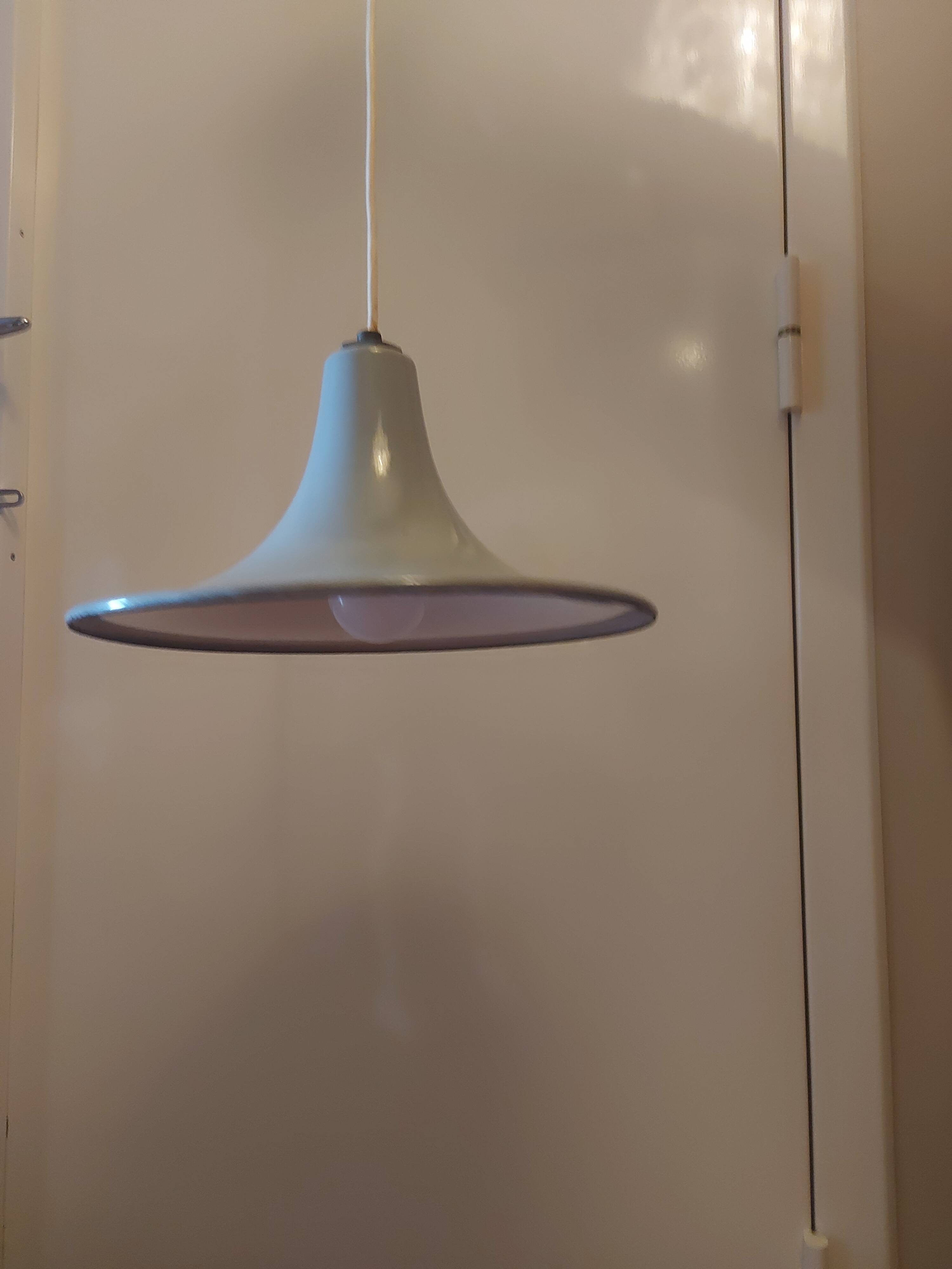 Industrial enamel hanging lamp