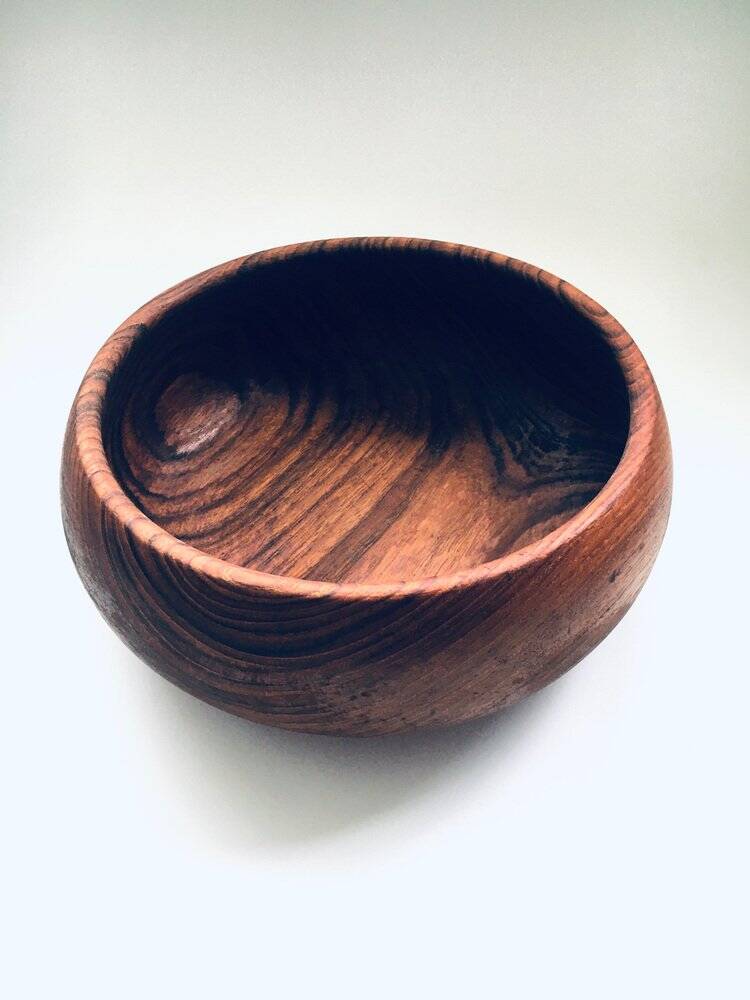 Mid-Century Scandinavian Round Teak Bowl Set, Denmark, 1960s, Set of 2