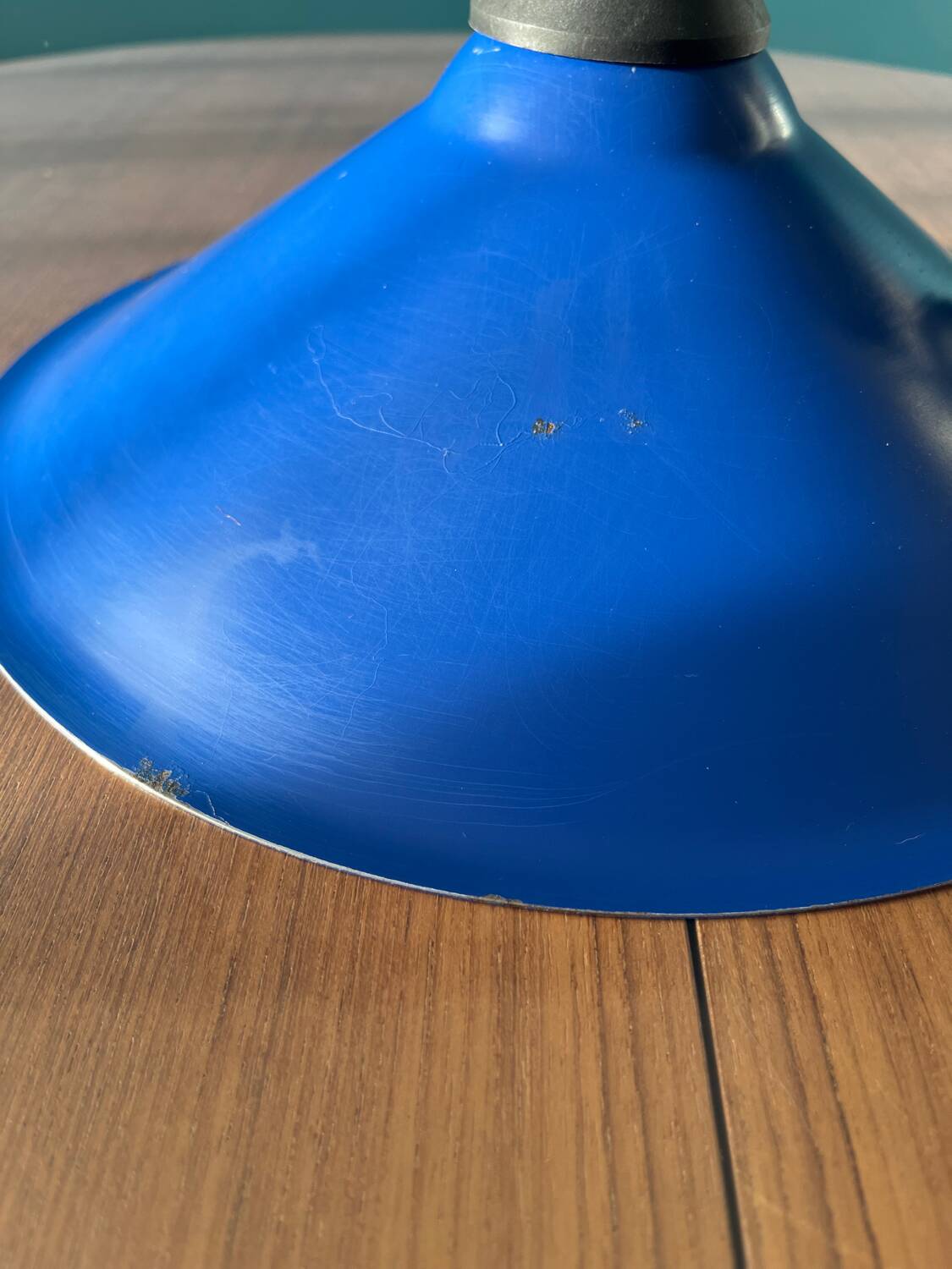 80s blue pendant light