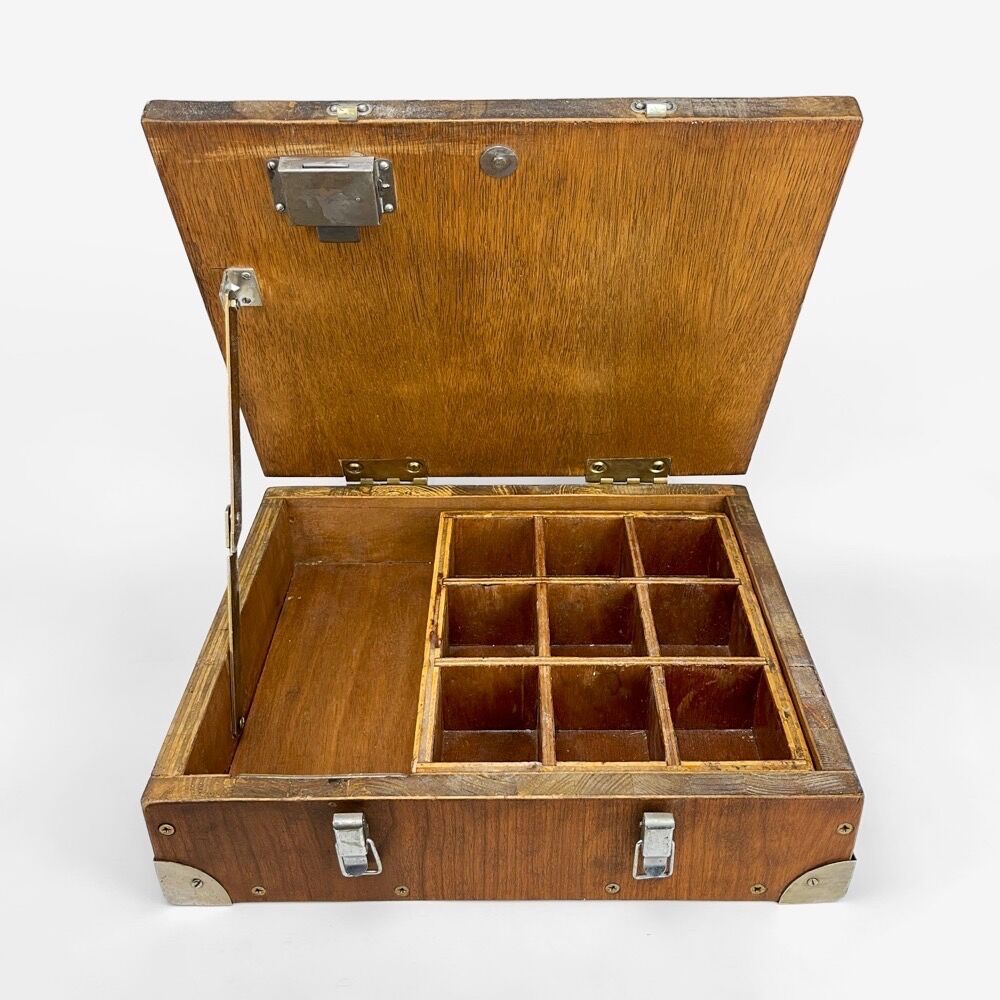 Wooden coin box 70s