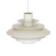 Pendant light with white powder coating from "Superlight", Denmark 1970s