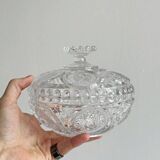 Antique glass fruit bowl