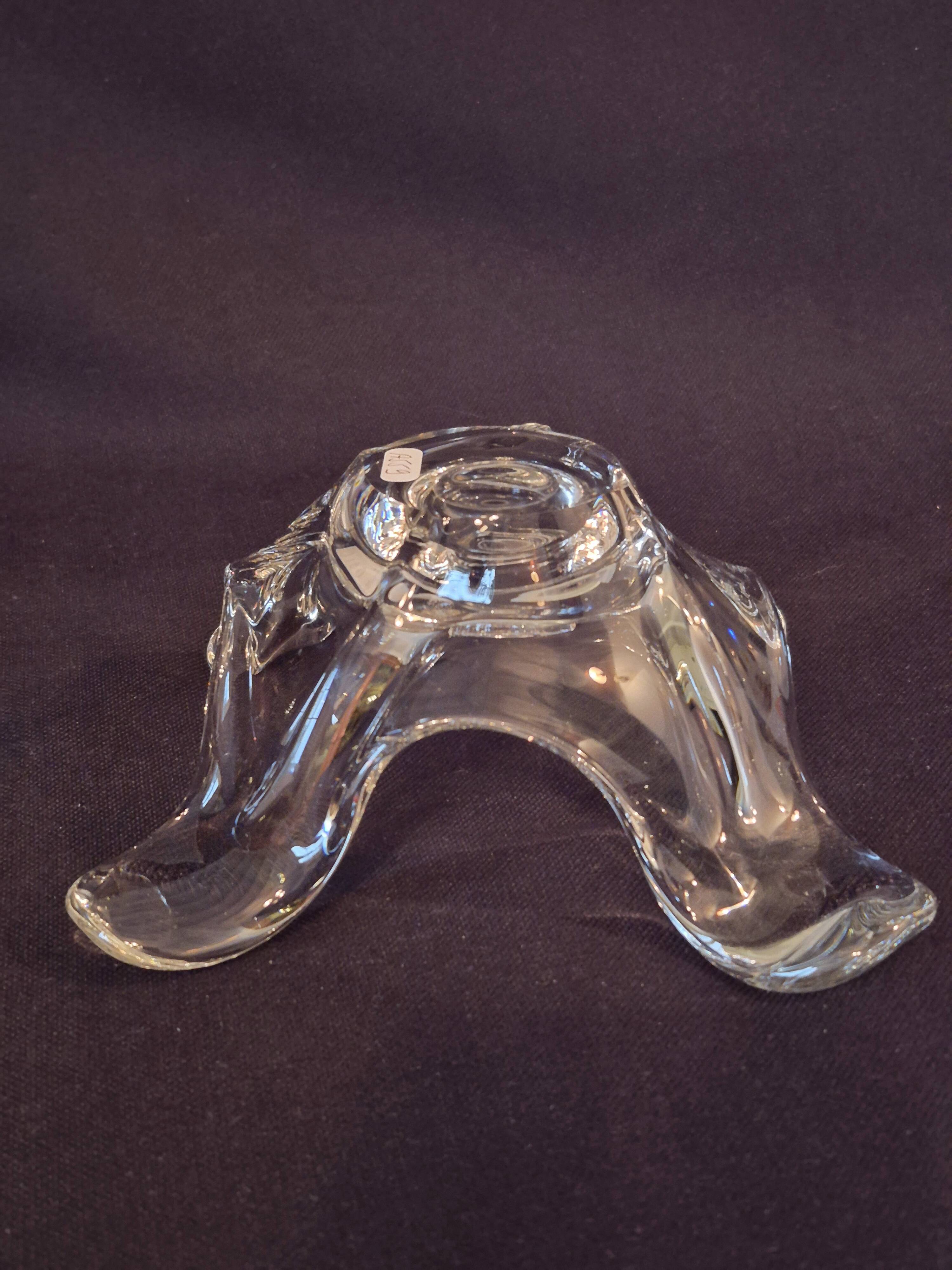 Crystal candlestick from Bayel, flower petal shape A559