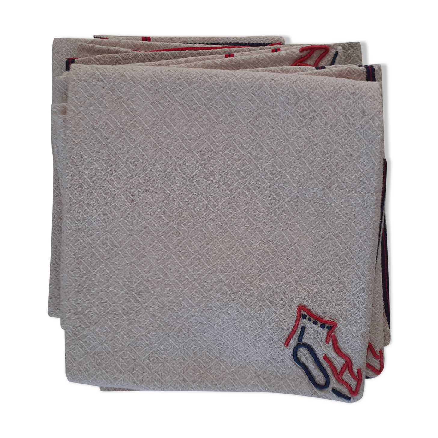 11 towels, basque style, monogram.