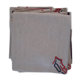 11 towels, basque style, monogram.