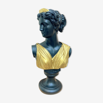 Buste Artemis noir et doré