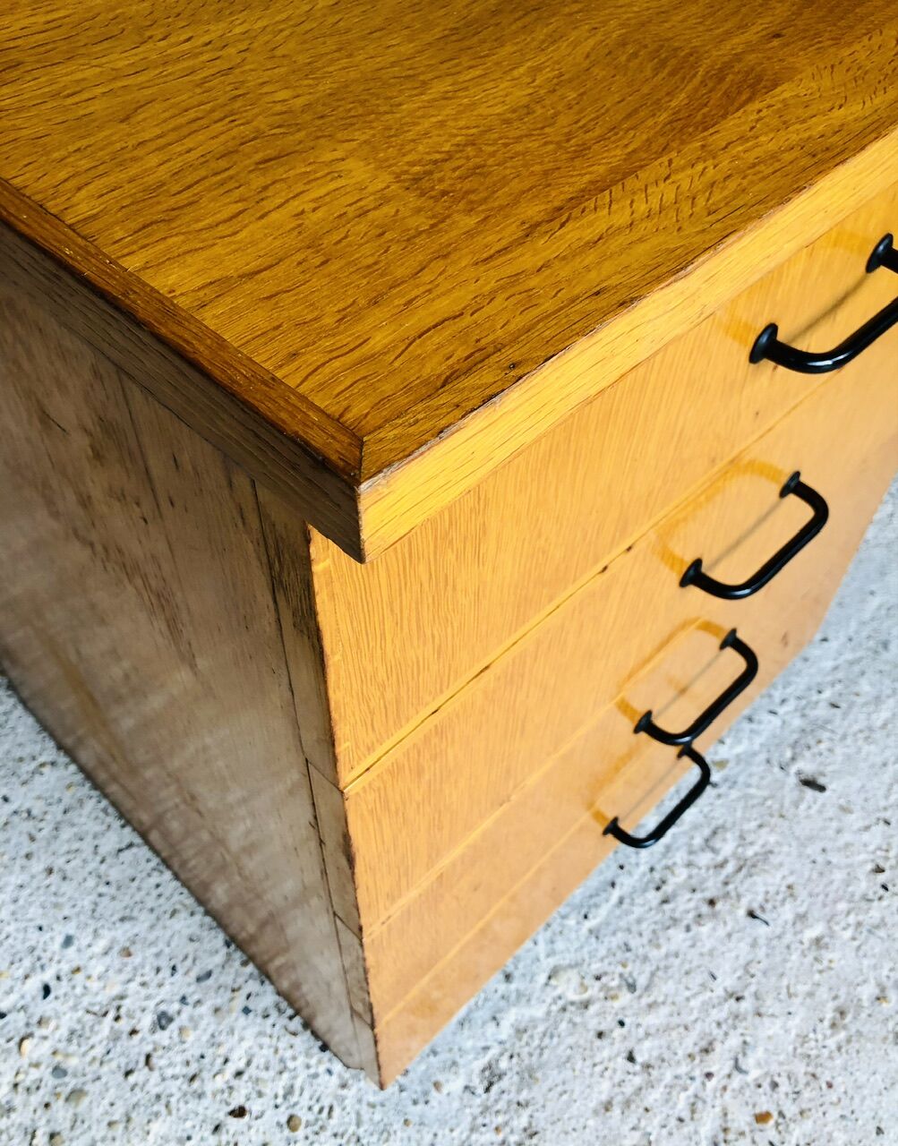 Commode vintage chêne blond Circa 60