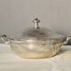 Silver-plated vegetable dish with its lid, hallmark of Santucci Thiebaut.