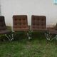 Chair tubular in Brown velvet of the 1970s