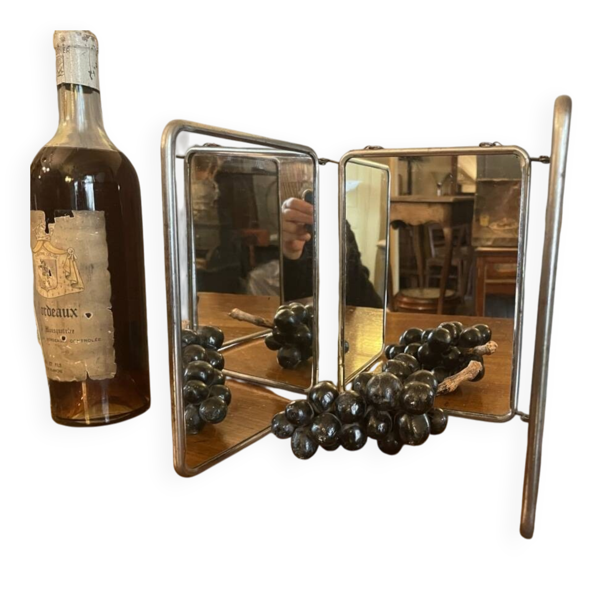 Miroir de coiffeur 3 volets vintage