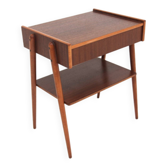 Mahogany bedside table, Carlström, Sweden, 1960s