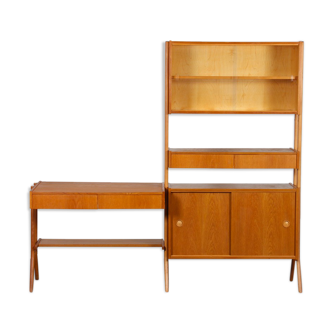 Vintage wooden wall unit by Frantisek Jirak, circa 1960