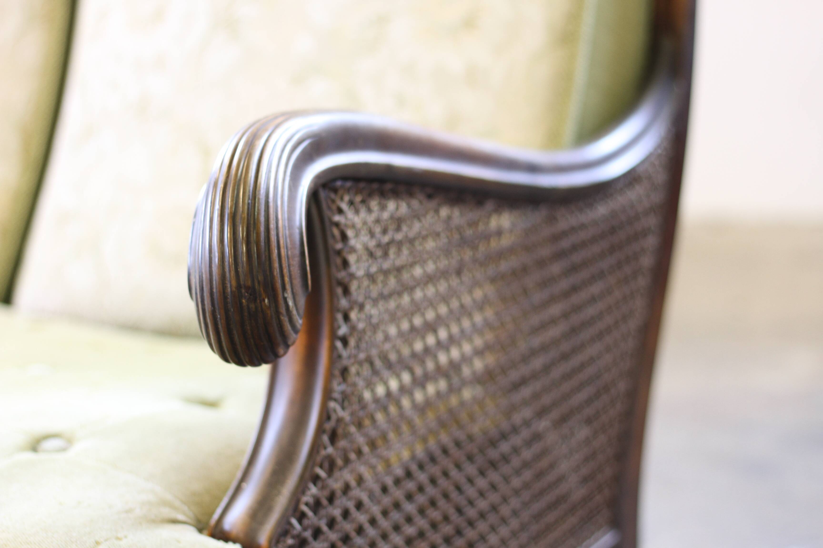 Bergere Sofa from 1900s, French Inspired, Danish Craftmanship