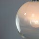 Vintage Italian Chrome and Glass Pendant Lamp