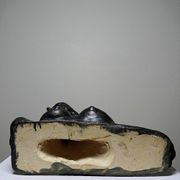 Buste de femme en céramique, XXème s.