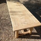 Old farm table in solid oak 2 m 63