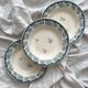 3 ironstone soup plates "Milan" Creil and Montereau