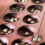 Awalé african wooden games