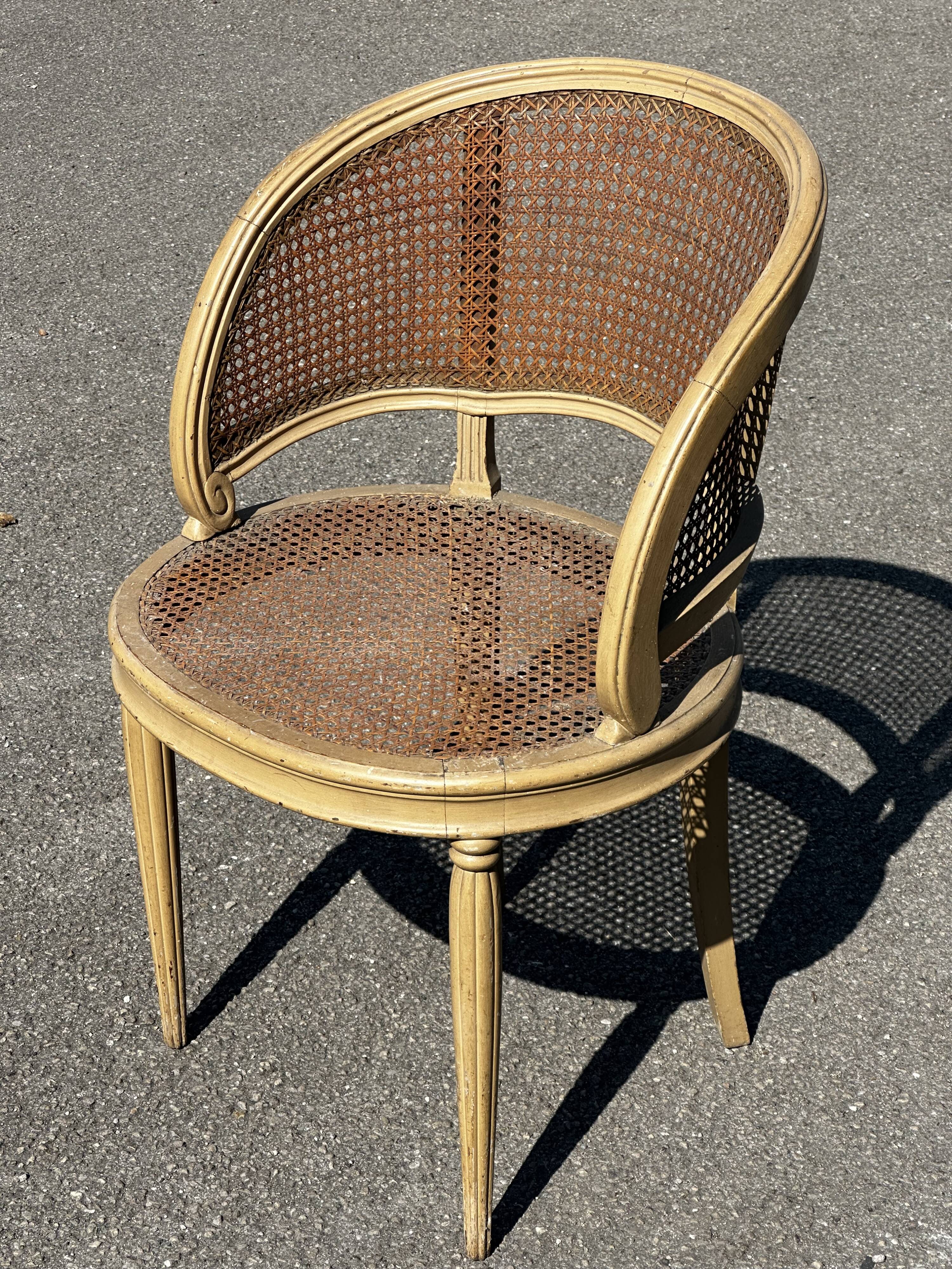 1920s cane armchair