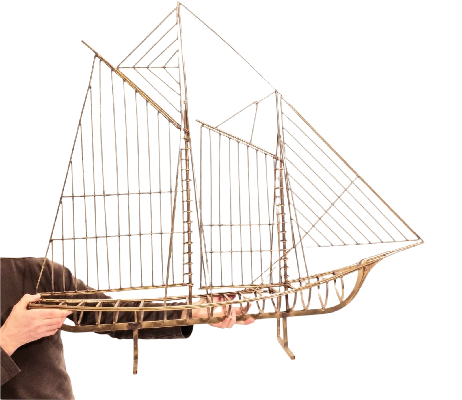 Sculptural Sailing Ship by Curtis Jeré, 1976