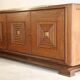 Art Deco sideboard in solid oak and marble, 1940
