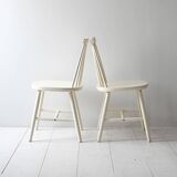 Set of 6 White Pinstolar Chairs