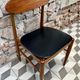 1960s Scandinavian chair in black vinyl