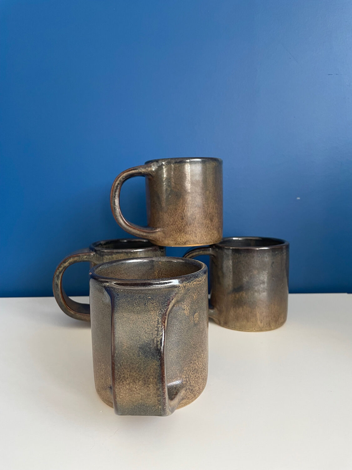 Lot de 4 mug en grès art ceram grand feu