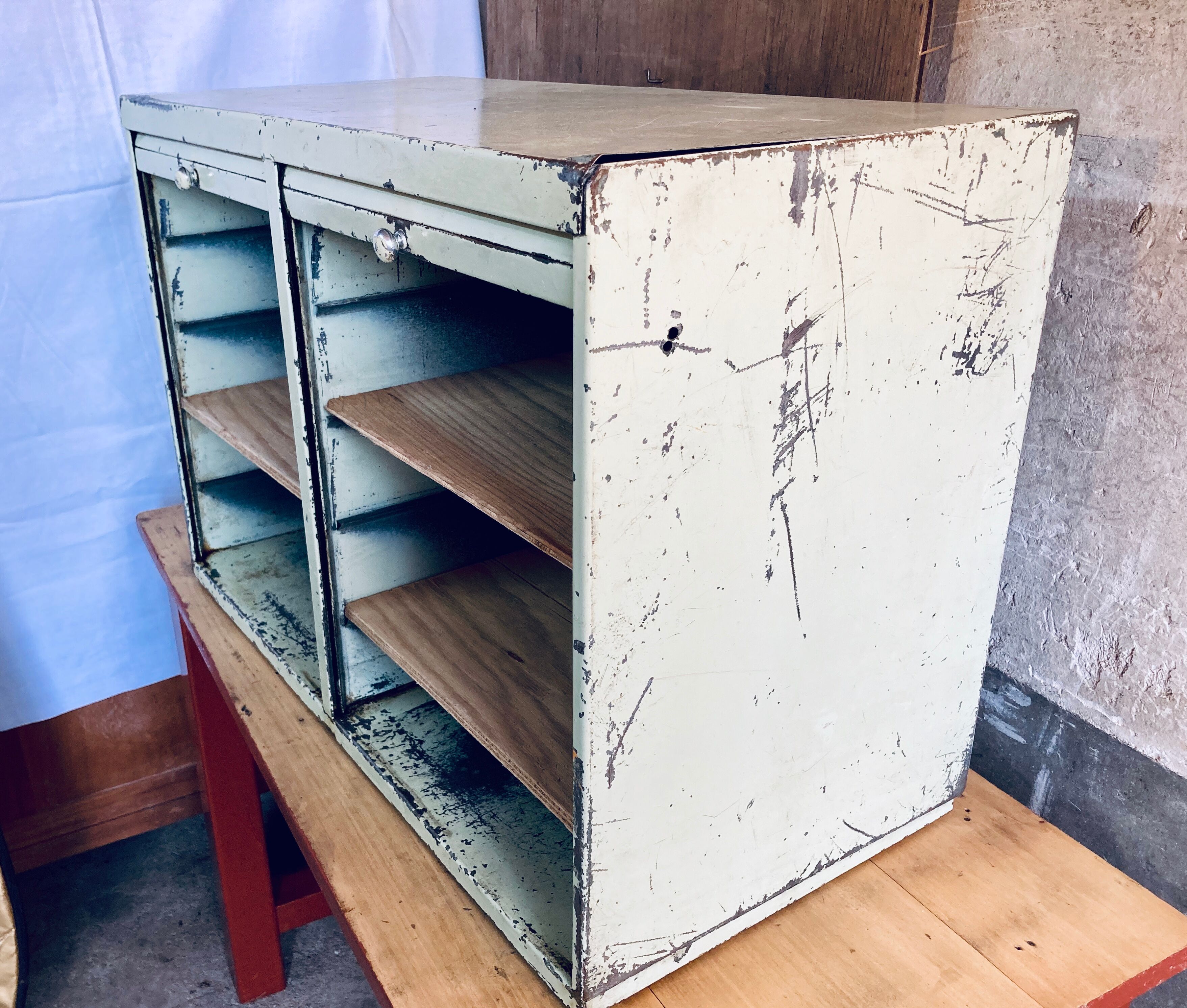 Furniture with mint curtains