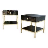 A pair of side tables by Guy Lefèvre for Maison Jansen. France, 1970s.