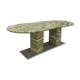 Large green marble oval dining table by my habitat design