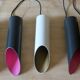 Set of 5 cylindrical bar pendant lights after Raak, 1970s
