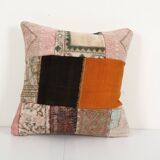 Hand Embroidery Cushion Cover, Turkish rug Pillow Case, Home Decoration pillow, oversize Patchwork