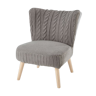 Gray knit removable armchair